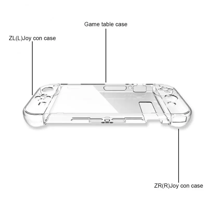 Жесткий чехол для защиты от падений ПК Nintendo Switch NS NX прозрачный с кристаллами