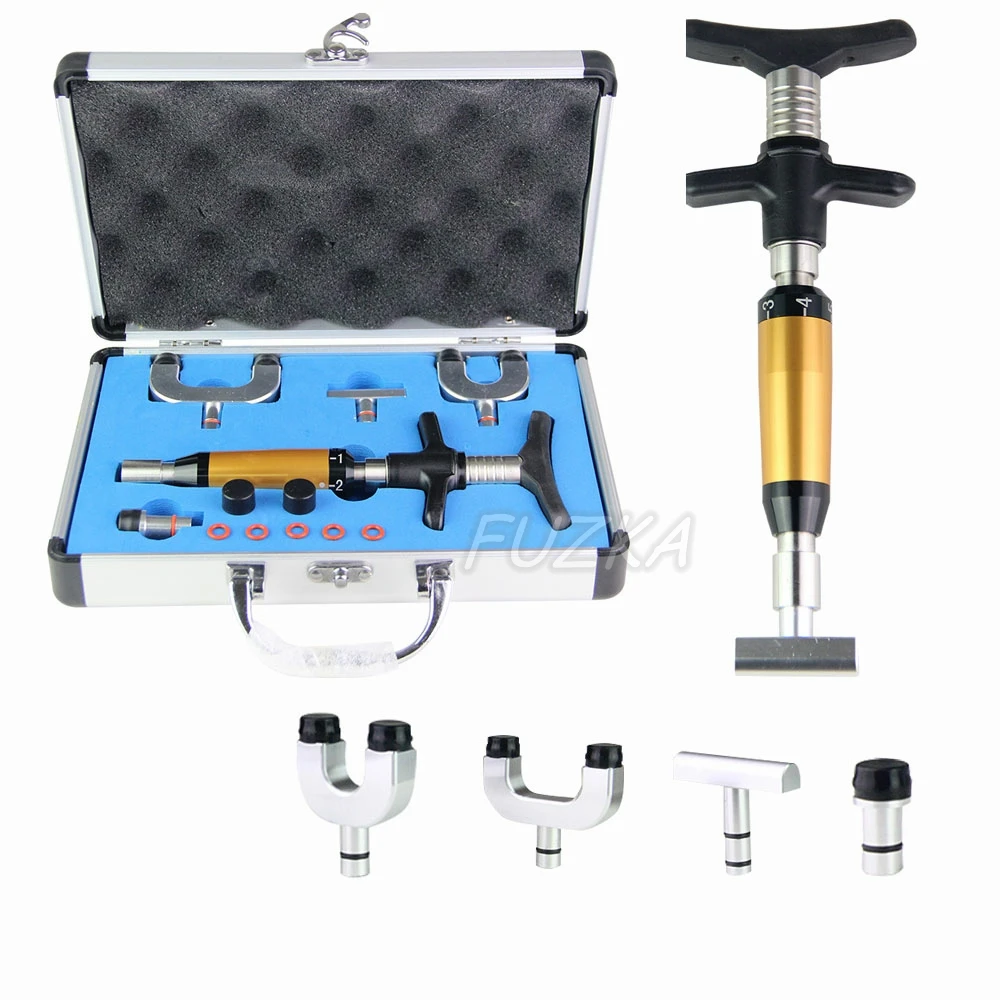 

Portable Chiropractic Tools Handheld Adjustment Spine Gun Adjusting Hand Held Instrument With 4 Kinds Conversion Heads