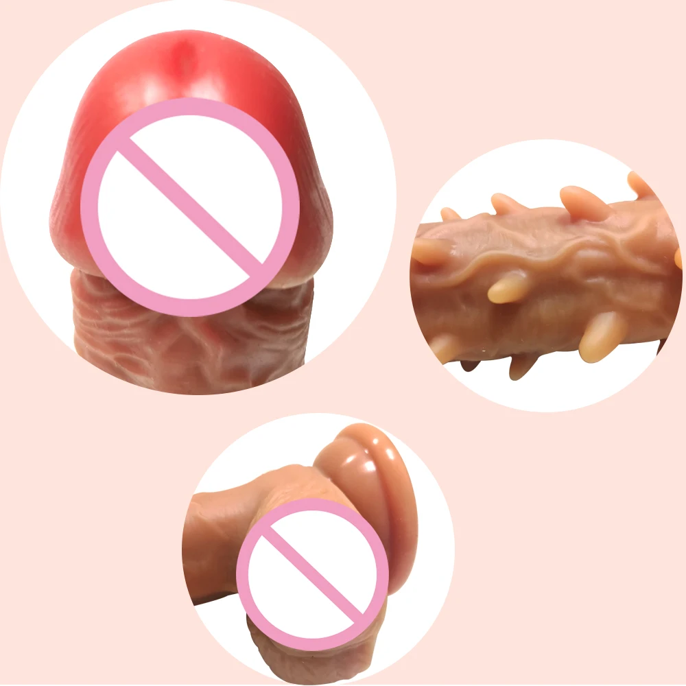 Жидкий силиконовый реалистичный пенис большой фаллоимитатор на присоске секс