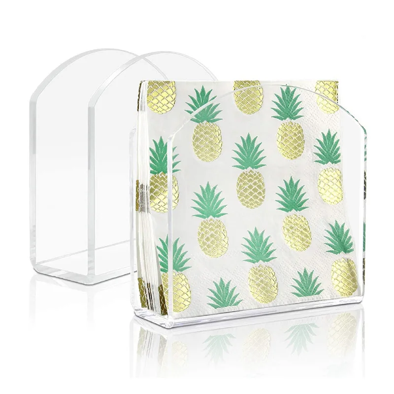 

Vertical Napkin Holder Clear Plastic Tissue Dispenser Storage Case for Home Restaurant Dining Table 12*12*5cm REME889