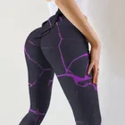Женские жаккардовые леггинсы с эффектом пуш-ап, бесшовные эластичные спортивные брюки с высокой талией для фитнеса и тренировок, 40 #