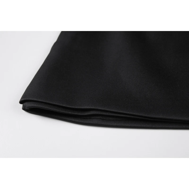 

A-Line Black Wrap Skirt High Waist Irregular Patchwork Office Ladies Party Pocket Clothing Female Elegant Fashion Korean Skirts