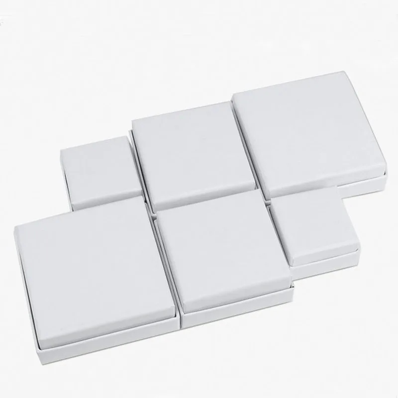 Белая Квадратная Коробка для ювелирных изделий органайзер 30 шт./лот ящик