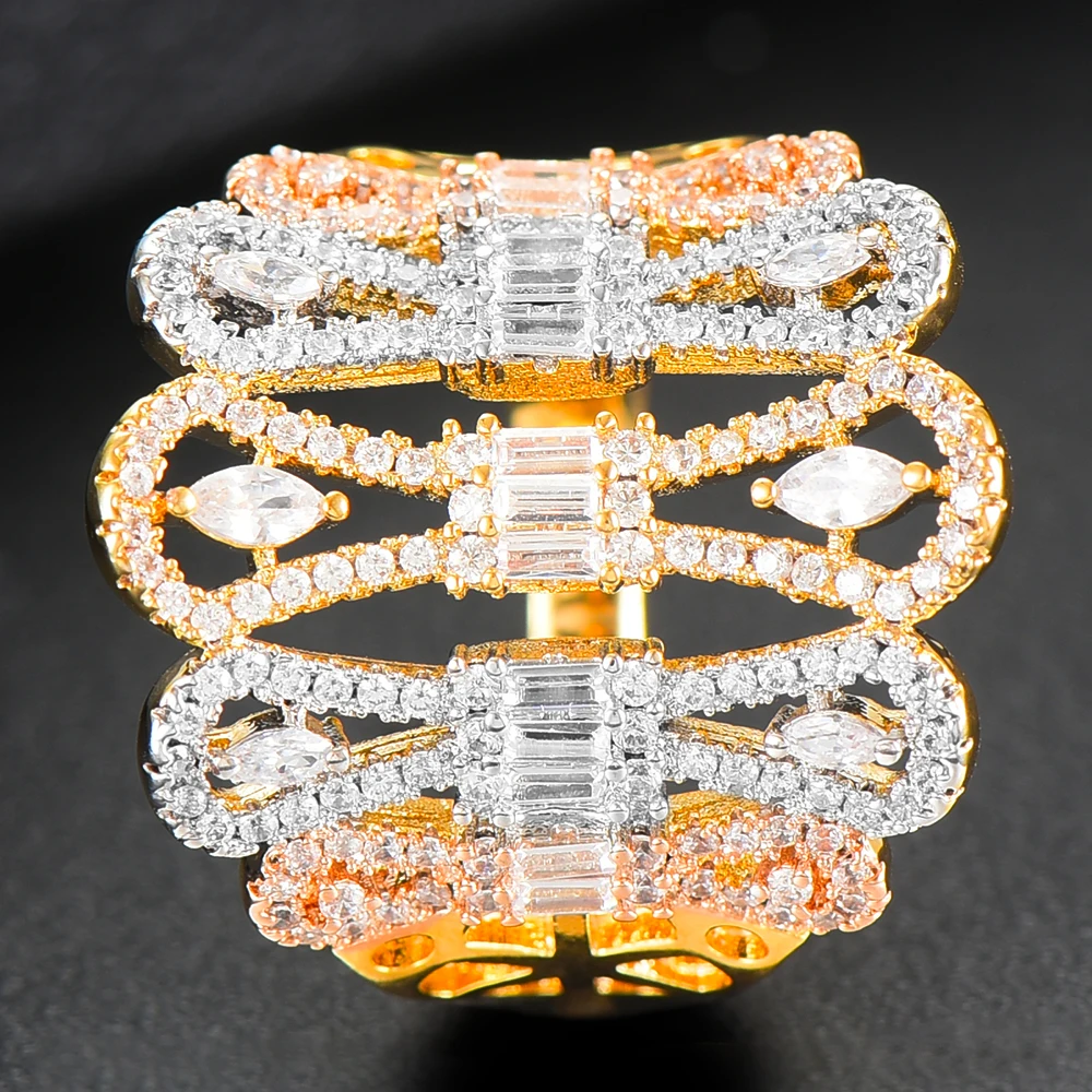 Женское кольцо GODKI Трендовое на палец с геометрическим крестом и фианитом