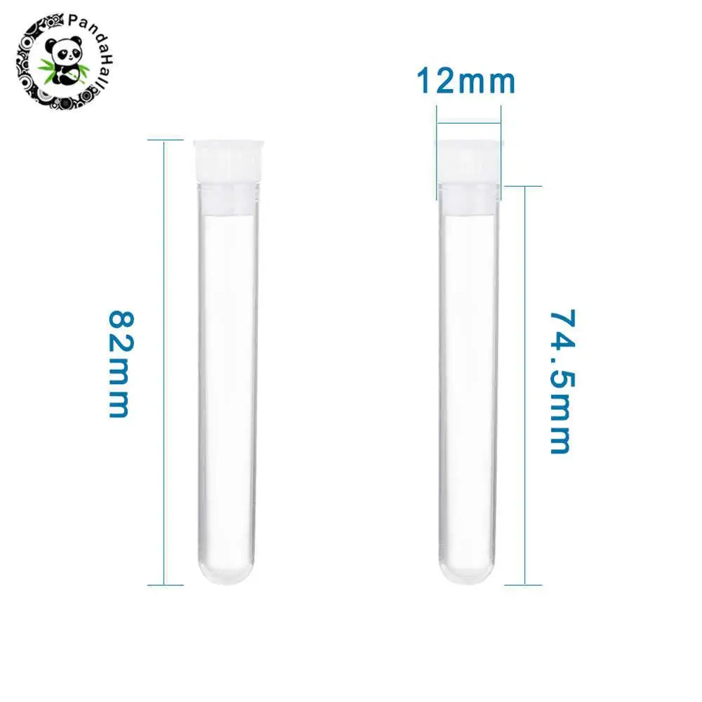 Прозрачная пластиковая фототрубка с отделением для крышки 12 мм в ширину 74 5 длину