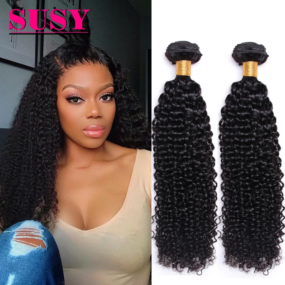 Малазийские кудрявые накладные волосы 10 А 3 пряди человеческие волнистые для