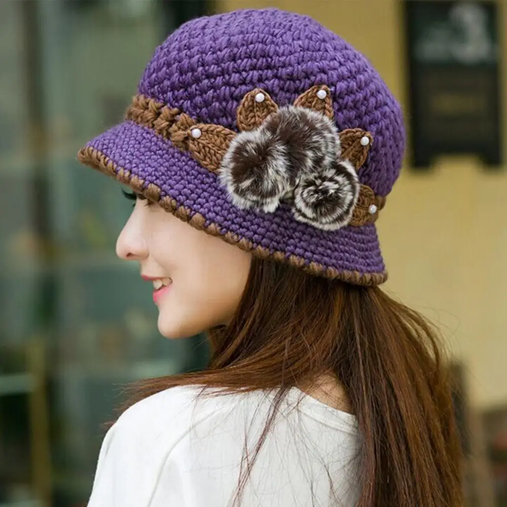 

Crochet Hat Winter Hat Ultra-thick Women's Warm Winter Ear Protection Hat