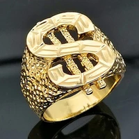 personality mens hip hop ring golden domineering personality dress anniversary gift for men