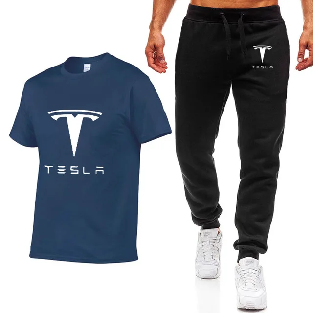 Модные летние мужские футболки для Tesla Car с логотипом и принтом хип-хоп
