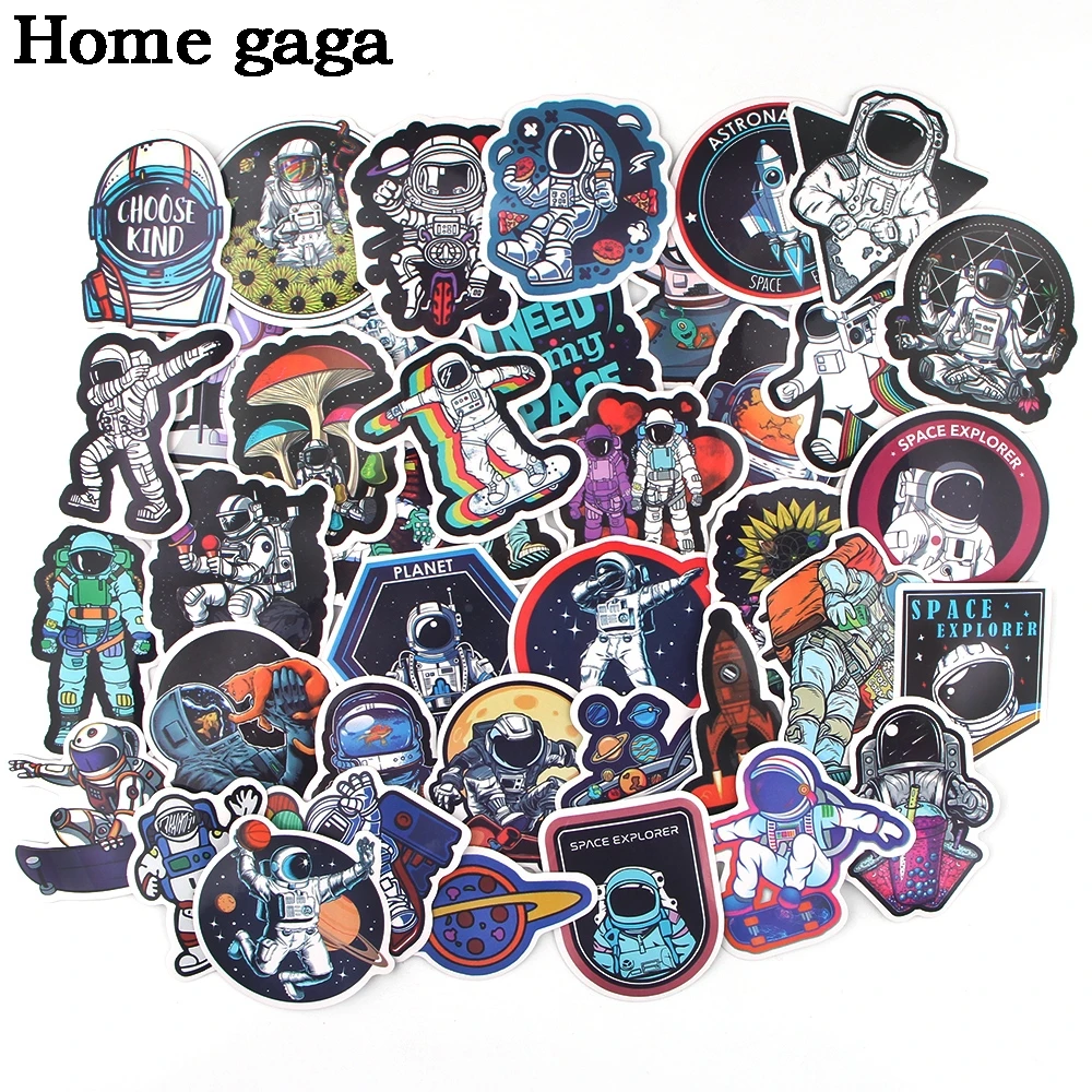 

D3252 Homegaga 40PCS/SET Space Cartoon Stickers DIY Skateboard Fridge Phone Guitar Motorcycle Laptop Luggage Toys Stickers