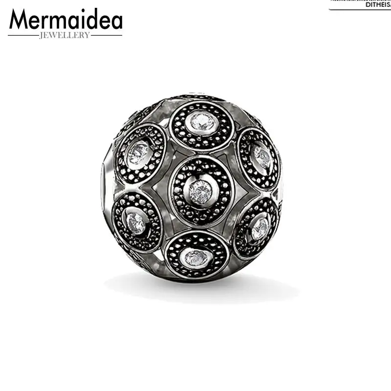 DIY бусины арт деко черный 5 мм отверстие модное посеребренное ювелирное изделие