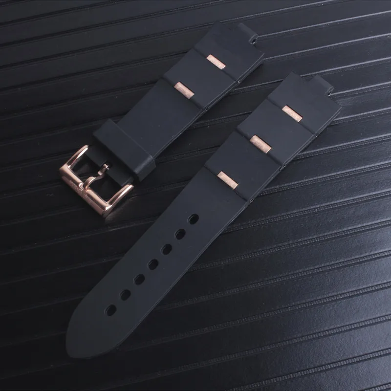 Сменный резиновый ремешок для часов Diagono 22x8 мм 24 мм x 8 мм - Цвет ремешка: Rose