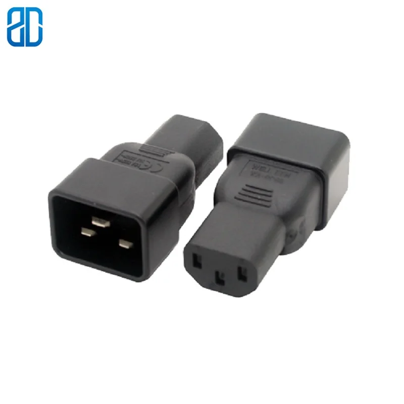 C13 C20 прямой адаптер питания переменного тока IEC320 в разъем конвертер гнездо Папа