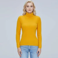 longming 2021 women sweater turtleneck 100 merino wool autumn knitted pullover jumper winter warm cashmere sweaters long sleeve