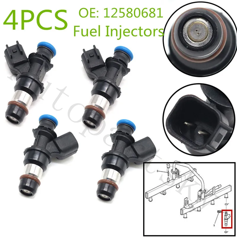 4 шт. новый топливный инжектор для Delphi 2004 2005 2006 2007 2008 2009 2010 Chevy For GMC 8 5 3 6 0 2