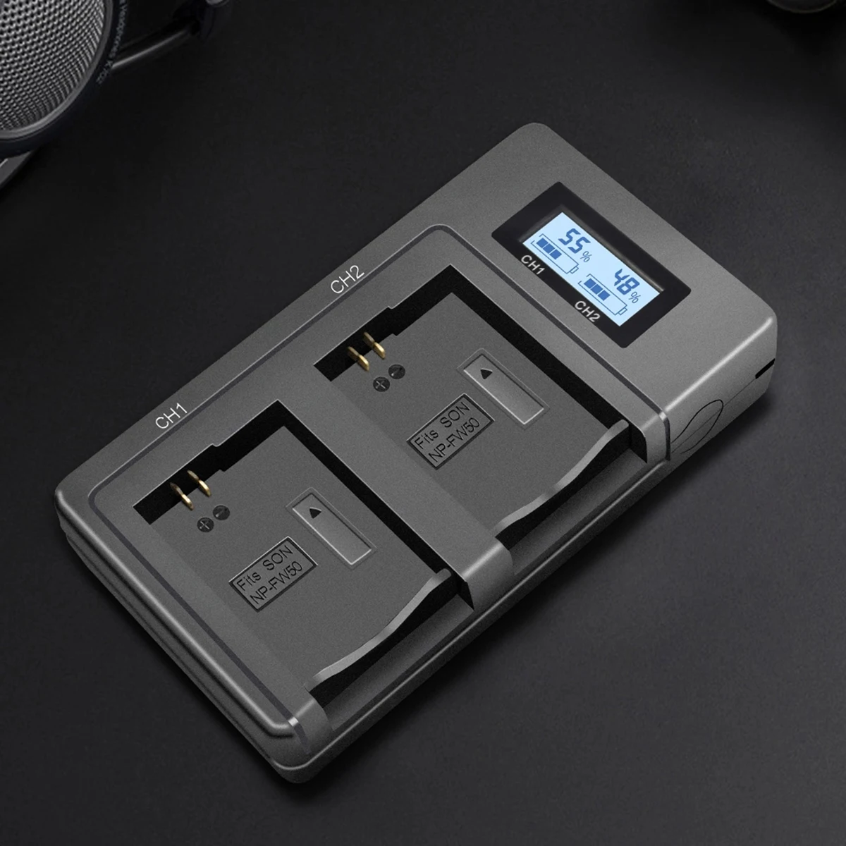 ЖК дисплей двухканальный USB вход цифровая камера зарядное устройство с для NP FW50