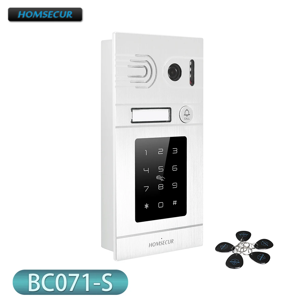 HOMSECUR BC071-S Outdoor Camera with Password and Card IC Access  for HDK Series Video Door Phone System