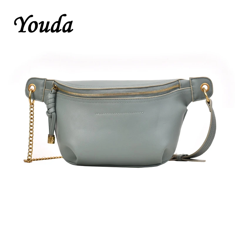 Youda оригинальный сплошной цвет нагрудная сумка большой емкости Женские Карманы