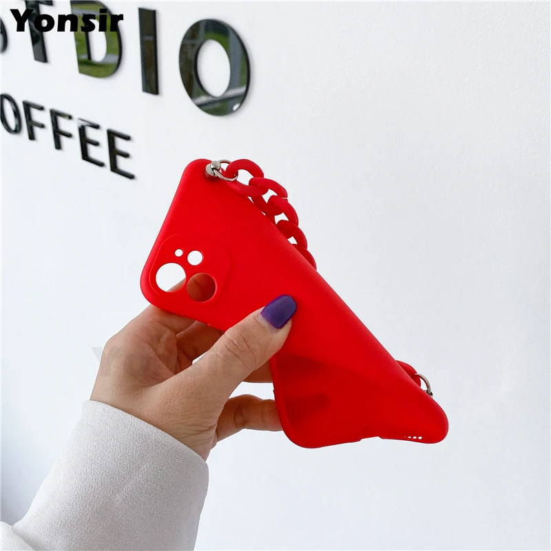 for oneplus 8 7t 7 pro silicone soft case matte wriststrap bracelet hand band back cover for oneplus 9 pro 6 6t 8t one plus nord free global shipping