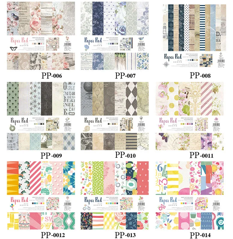 10x10 дюймов цветочные цветы красочные скрапбук бумажный пакет блокнот карты