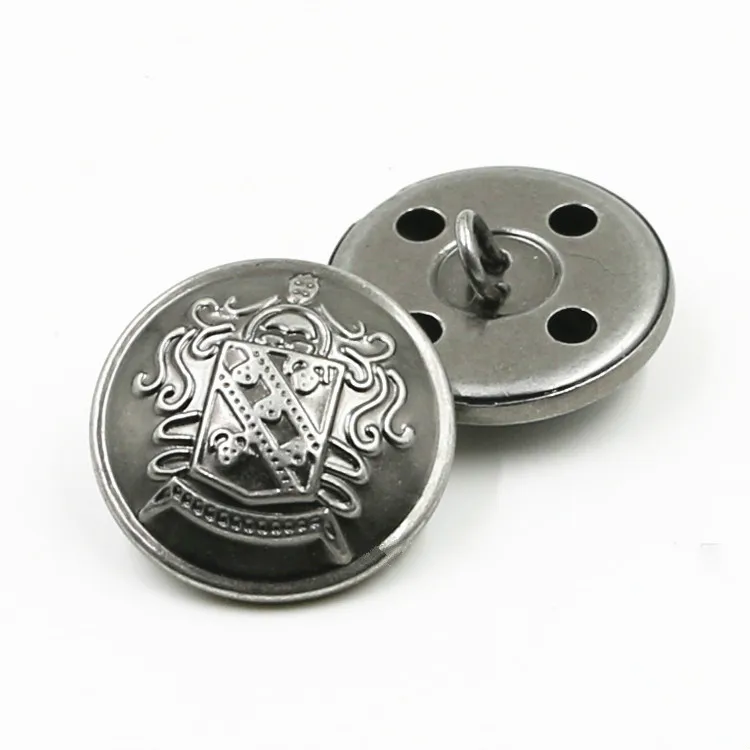 Silver Meetee 10 шт. 12-30 мм металлическая кнопка античная серебряная медь для пиджака костюм рубашка хвостовик Кнопка DIY Ремесло Швейные аксессуары B3-13 - Цвет: Silver
