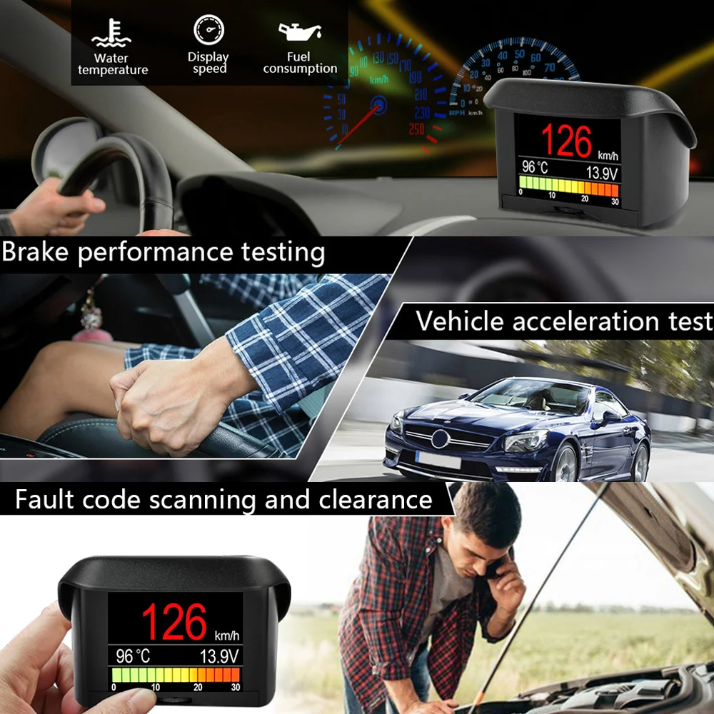 Автомобильный бортовой компьютер ANCEL A202 цифровой дисплей OBD 2 спидометр датчик