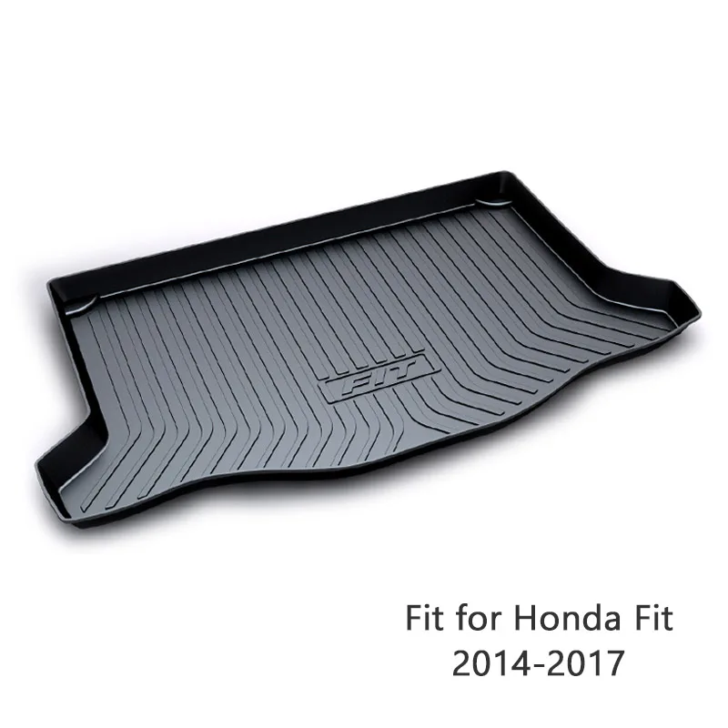 

For Honda Fit 2014 2015 2016 2017 Car-styling Boot Tray Waterproof Anti-slip Mat Accessories 1Set Car Cargo Rear Trunk Mat