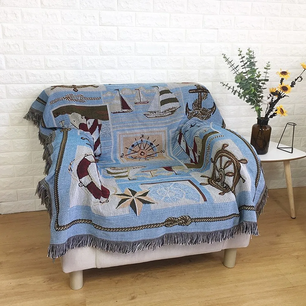 Высокое Качество Средиземноморский хлопковый Детский свитер из Одеяло диван с