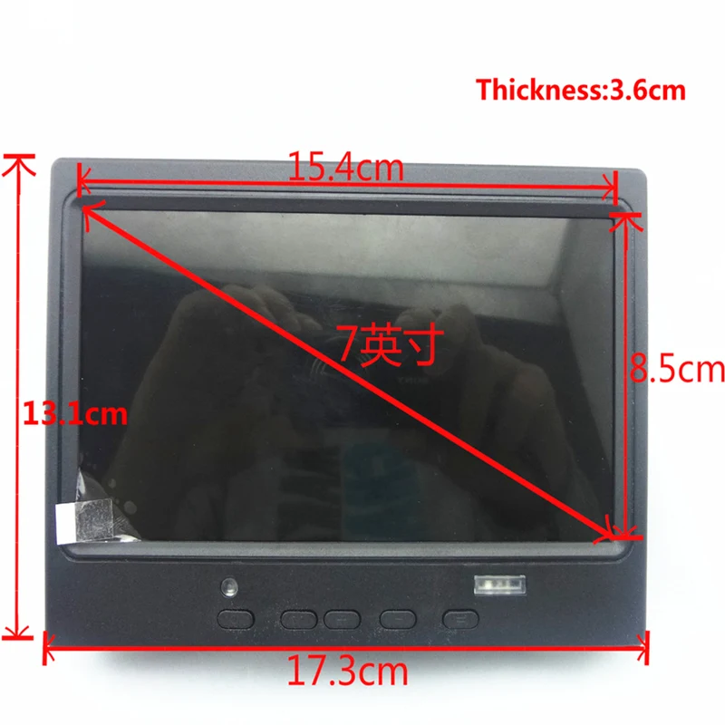 7 дюймов HD TFT ЖК-дисплей монитор HDMI интерфейс+ VGA+ AV 1024*600 1024x600 для Raspberry pi banana pi без сенсорного экрана