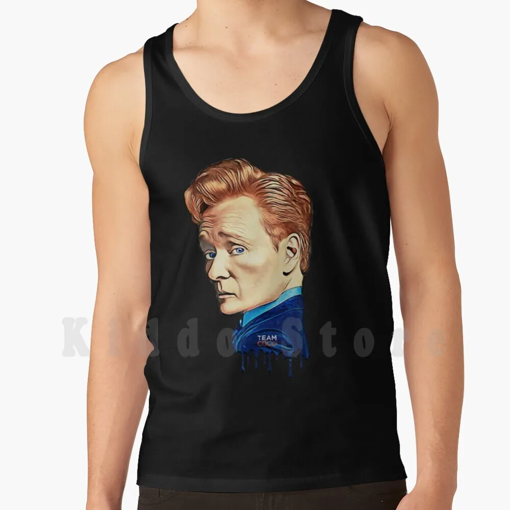 Майки Conan Oɻrien жилет без рукавов Team Coco Teamcoco Conanobrien Grey Obrien Portrait