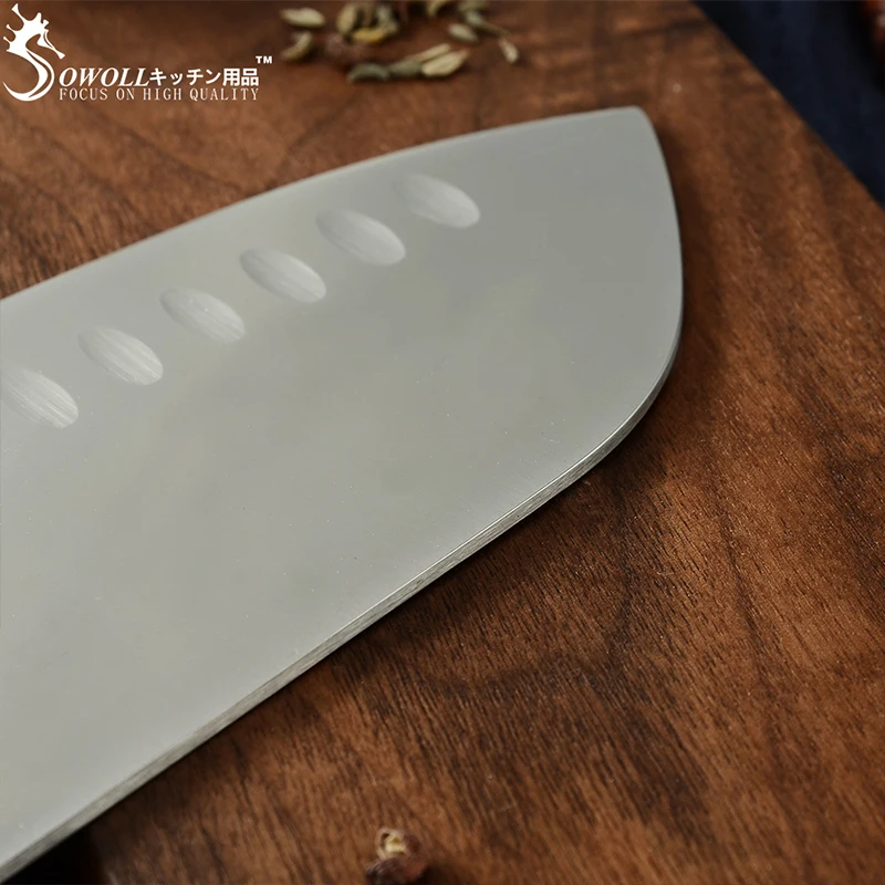 Кухонные ножи Santoku нож шеф-повара из нержавеющей стали размером 7 5 дюйма с