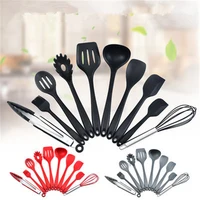 silicone kitchen cooking utensils set non stick spoon tong spatula for cooking baking mixing cookware utensilios de cocina