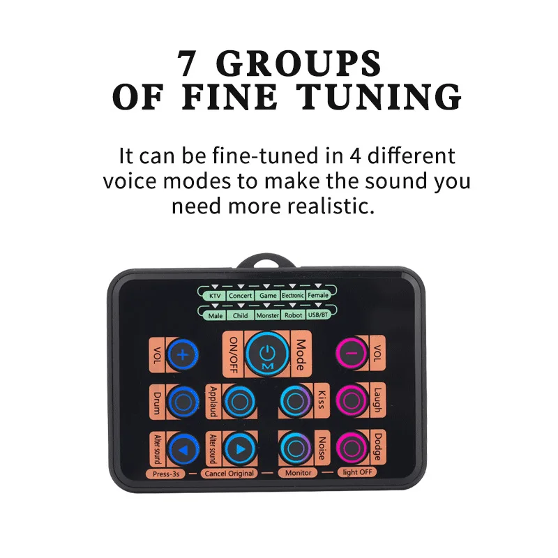 

New Portable Magic Sound Stereo Voice Changer For Mobile Phone Live Chating Sound Card For Game Phone PC Laptop 2021