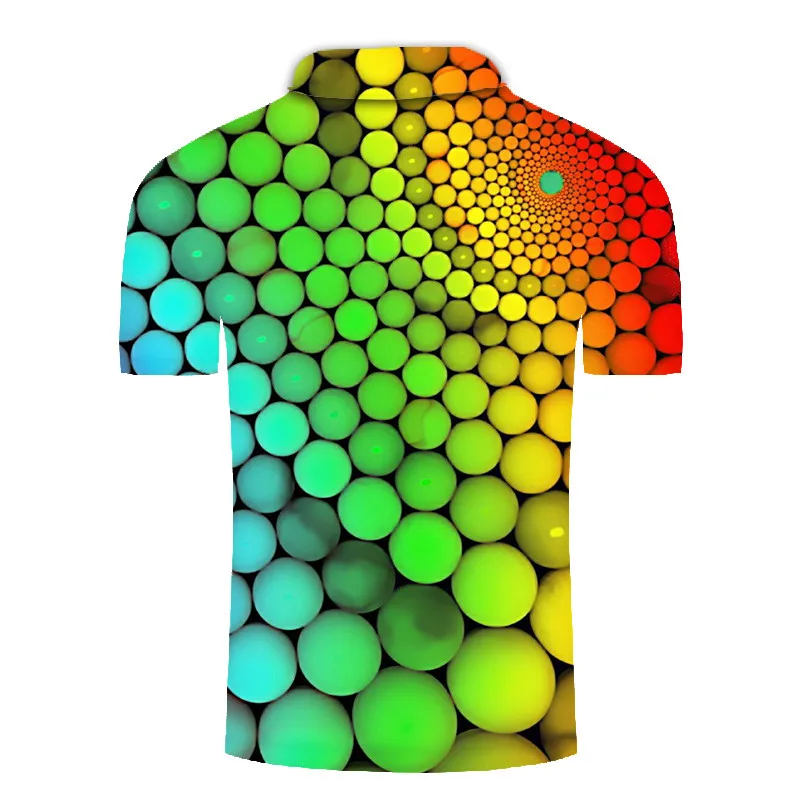 

2020 new polo homme Summer Men's Short Sleeve Polo Shirt High Quality Men Colored balls Printed Polo Shirt polos para hombre