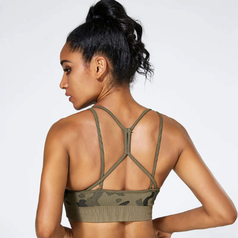 

Camouflage Women Sports Bra Fitness Gym Bra Breathable Top Sexy Running Yoga Bra