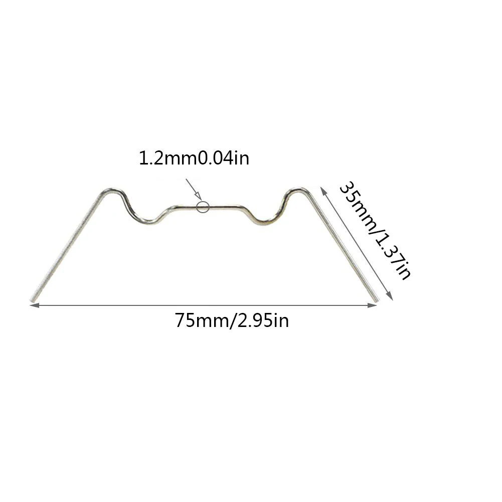 

50PCS W-type Garden Stainless Steel Ground Nail 1.2mm Shaped Suitable for Hollow Boards, Wallpaper