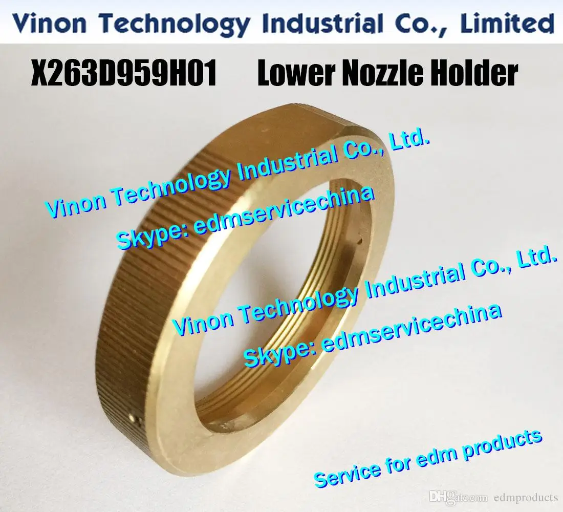 

(1pc) X263D959H01 edm Lower Nozzle Holder (2-PINS) 52x38.3mm, MV Lower Cover for Water Nozzle X263-D959-H01 for Mitsubishi DWC-M
