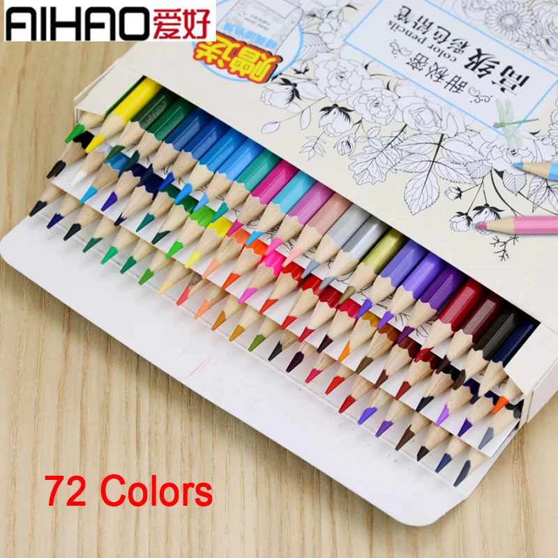 Aihao 48/72 масляные цветные карандаши для рисования письма школьные и офисные