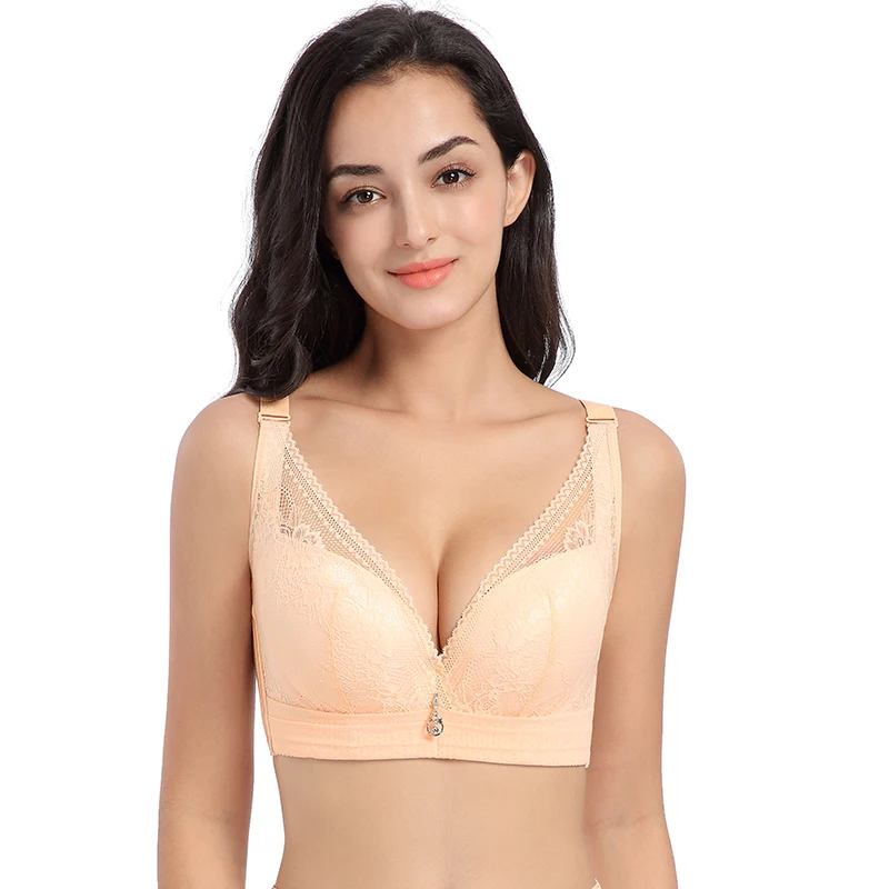 Нижнее белье женский бюстгальтер большого размера со стальными кольцами кружка
