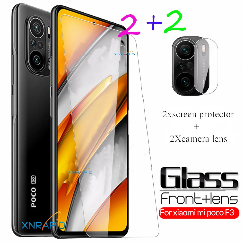 

Tempered Glass For Xiaomi Pocofone Poco F3 Pro 5G Smartphone Screen Protector Mi Little Poco F3 GT Camera Protective Glass Film