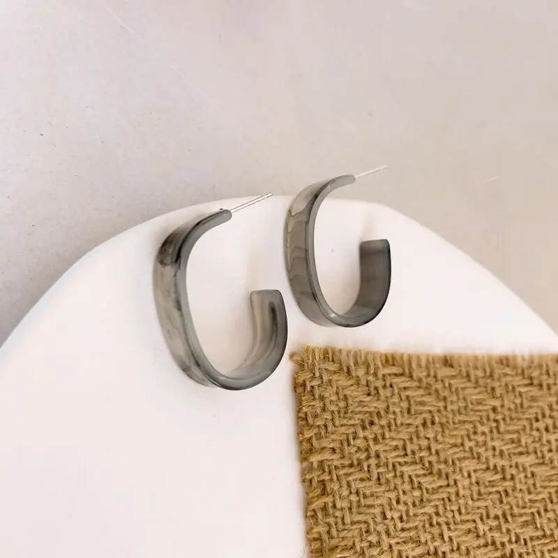 

Женские акриловые серьги-кольца, в стиле ретро