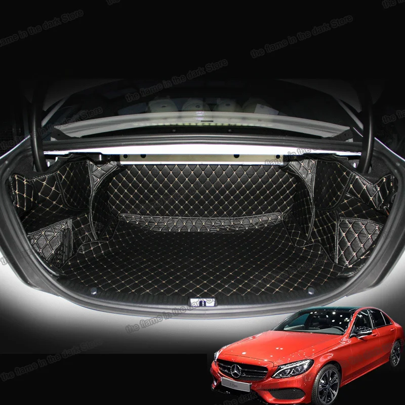 Lsrtw2017 кожаный коврик для багажника автомобиля подкладка груза Mercedes Benz W205 C180 C200 C250