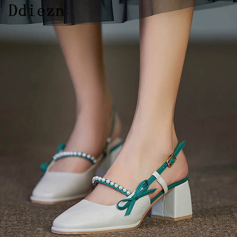 

Босоножки женские на высоком каблуке, туфли-лодочки на квадратном каблуке, летняя обувь, Мэри Джейн, 2021