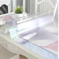 balle pvc transparent tablecloth custom shape table cover protector desk pad soft glass dining top table cloth plastic mat