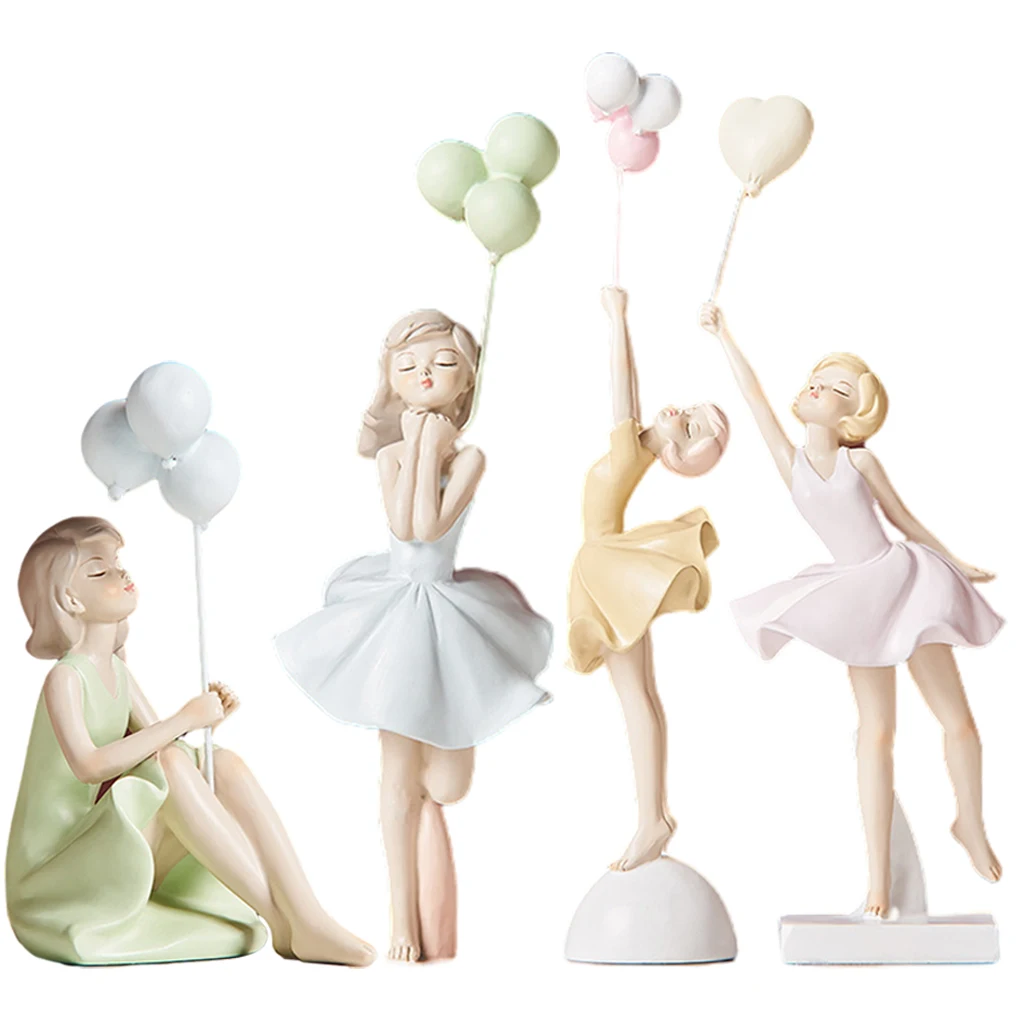 

Resin Girl Figurines, Modern Girls Lady Statues Sculptures Table Ornament Home Desktop Decoration for Shelf, Wine Cabinet