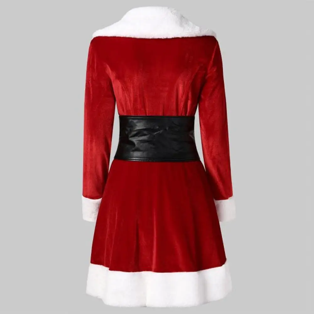 Женское бархатное мини платье модное рождественское на молнии с длинным рукавом