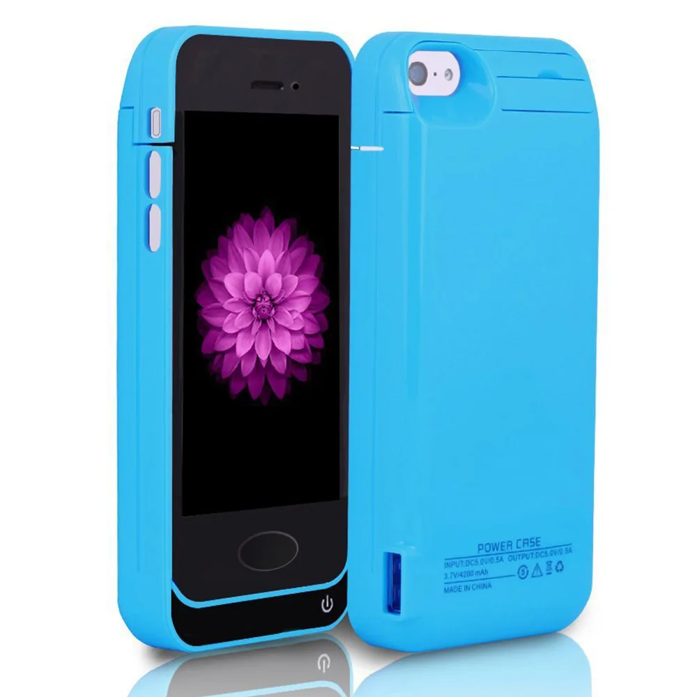 Для iphone 5 5S SE чехол для аккумулятора 4200 мАч зарядного устройства смартфона