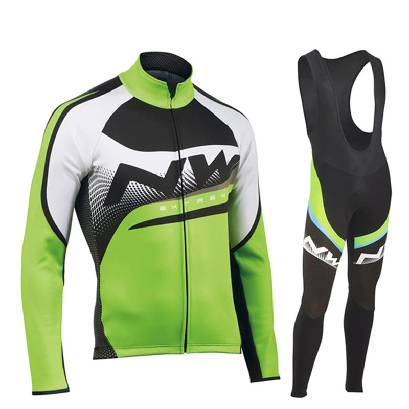 Pic Color3 NW зимняя теплая флисовая одежда для велоспорта Northwave мужской костюм из Джерси Толстая езда на велосипеде MTB Одежда Теплый комплект - Цвет: Pic Color3