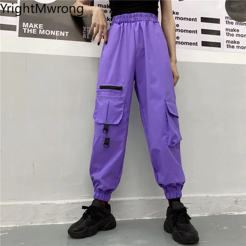 Спортивный костюм Techwear Женский брюки-карго с завышенной талией узкий модный