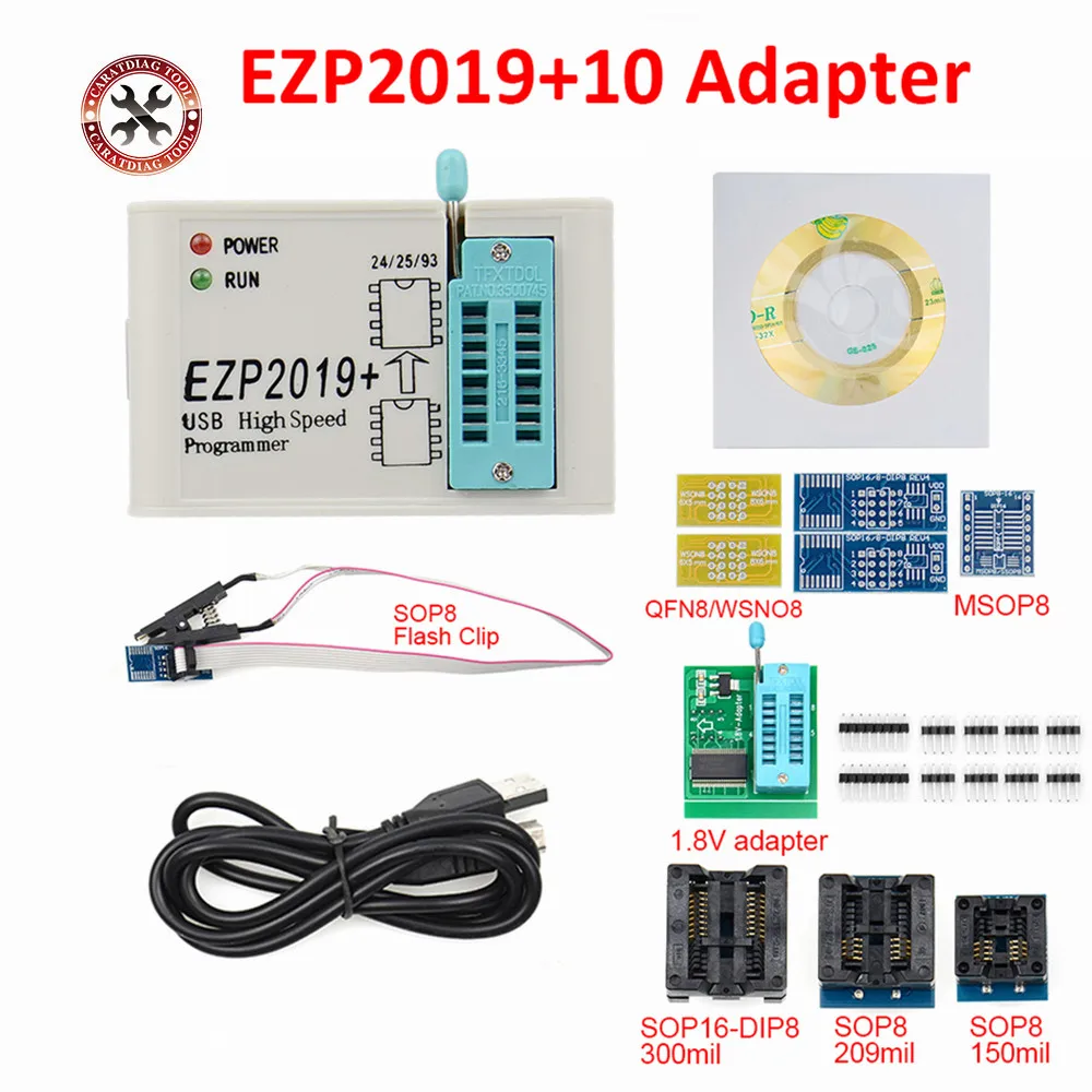 EZP2019 с полными адаптерами высокоскоростной программатор USB инструмент для